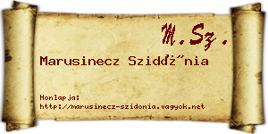 Marusinecz Szidónia névjegykártya